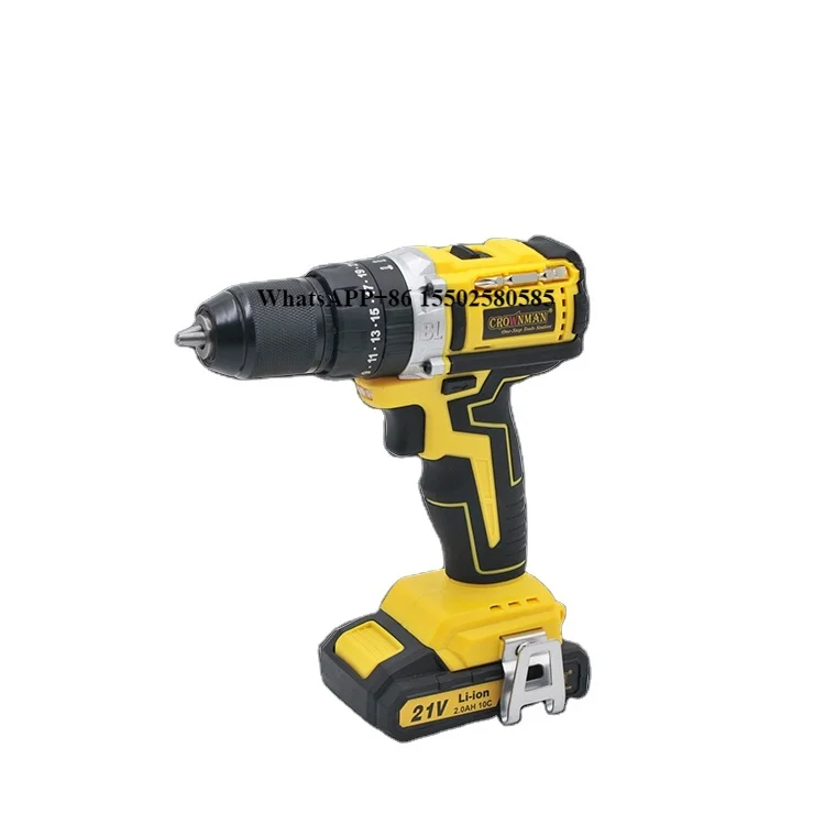 

CROWNMAN Power Tools Brushless Motor 40N.m 10mm Chuck 21V Cordless Impact Driver Drills with 2x2000Mah Li-ion Battery
