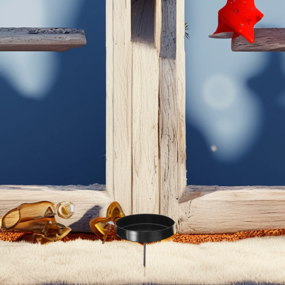 

6 pcs French Style Iron Tray Elegant Pedestal Holder For Home Decor Wedding Party Favors Halloween Decoration