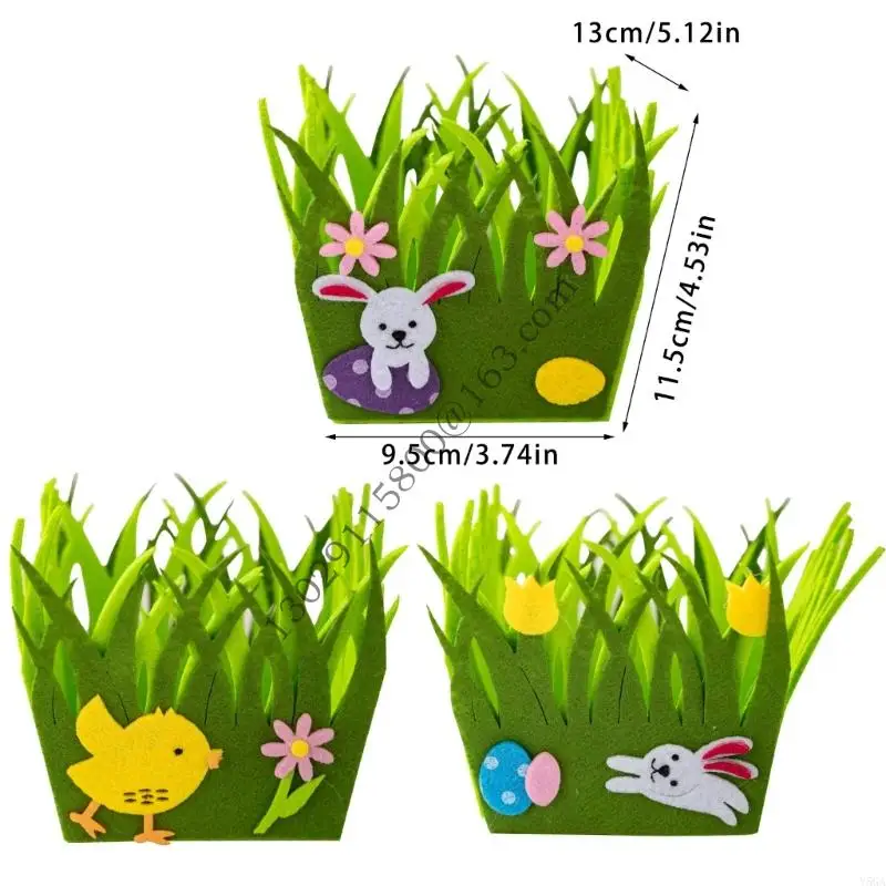 Easters Decoratie Nonwoven stoffen mand draagbaar en duurzaam voor vakantiesfeer perfect voor doe -het -zelf Y5GA