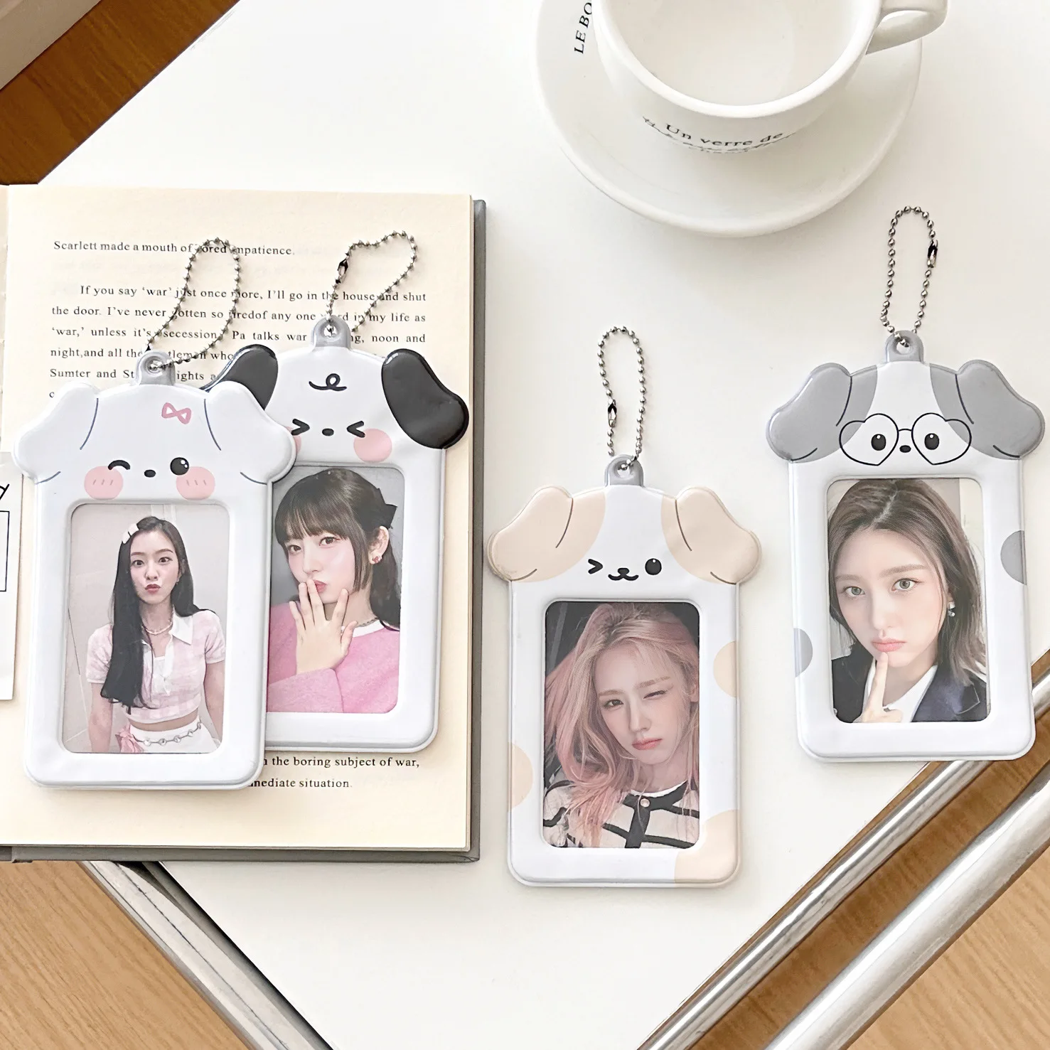 Cute Puppy Special Shape 3 Inch PVC Card Holder, Sweet Style for Girls Students