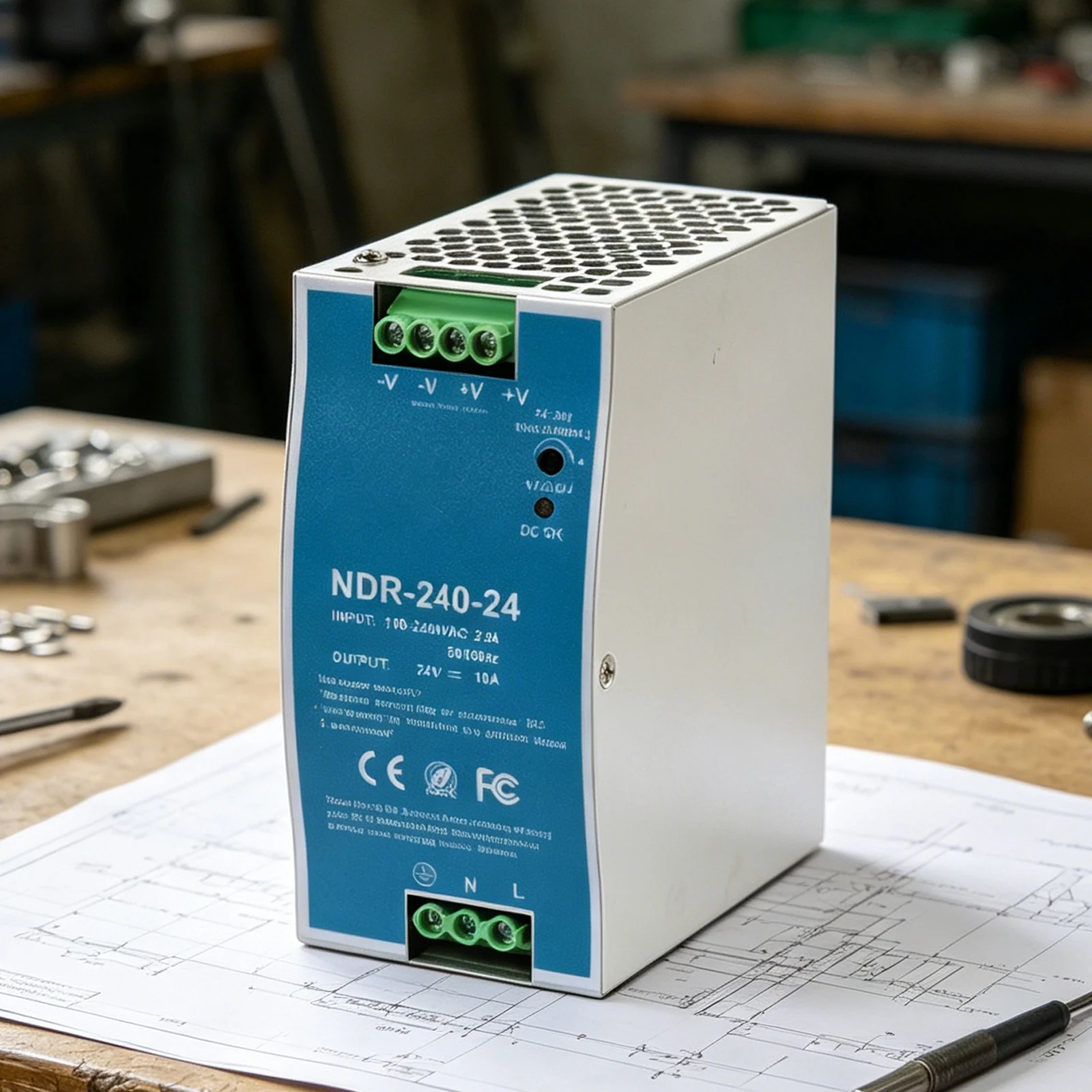 NDR-240-24 240W 24V 10A DIN Rail Switching Power Supply For Industrial Automation Control System Electrical Equipment