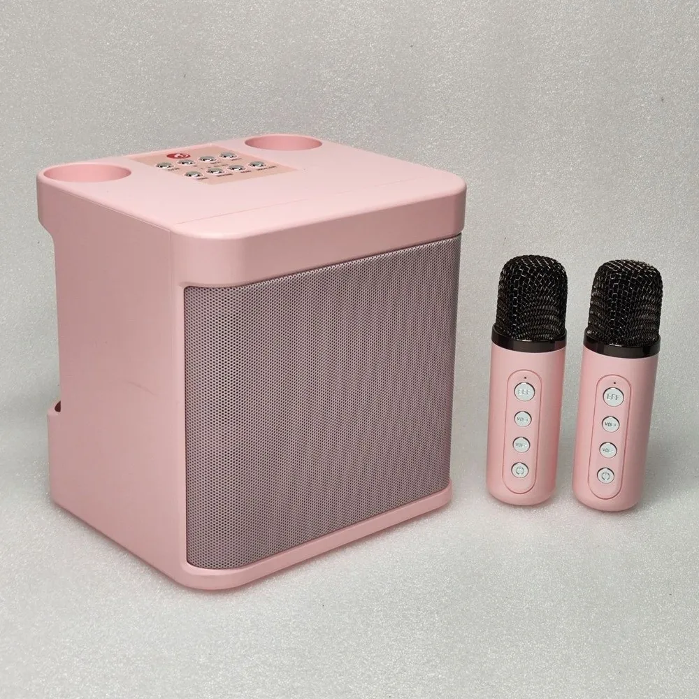 

С 2 микрофонами, набор Bluetooth-динамиков, портативный беспроводной беспроводной звуковой микрофон, многофункциональный красочный