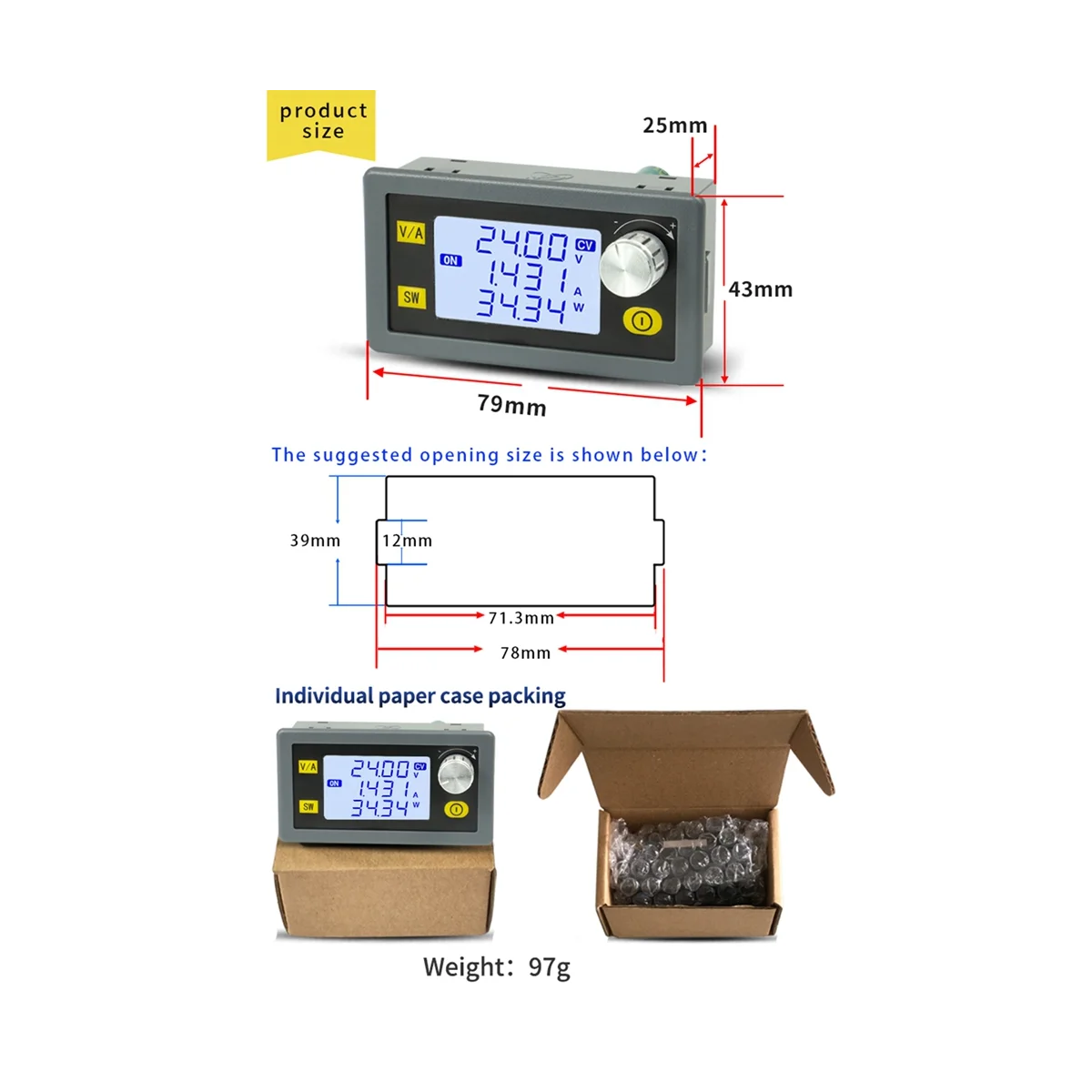 A57G-SK35H DC DC Buck Boost Converter CC CV 0,6-30 V 4A 5 V 6V12V 24 V Power Modul Einstellbare Geregelte Labor Netzteil