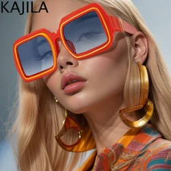 Oversized Square Sunglasses Women Big 2026 Luxury Brand Vintage Shades Shield Eyewear UV400 Protection Sun Glasses for Ladies