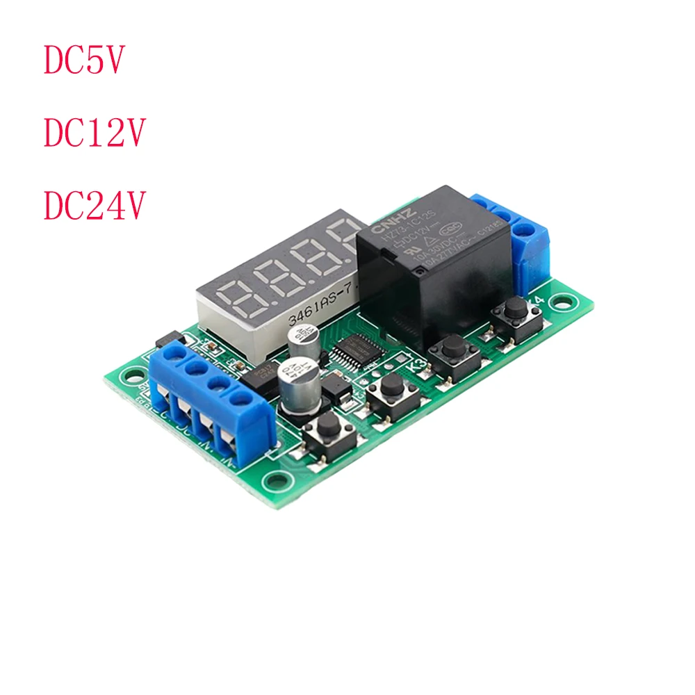 

DC 5V 12V 24V 10A Adjustable Time Delay Relay Module LED Digital Timming Relay Multifunction Timer Delay Switch Timer Control