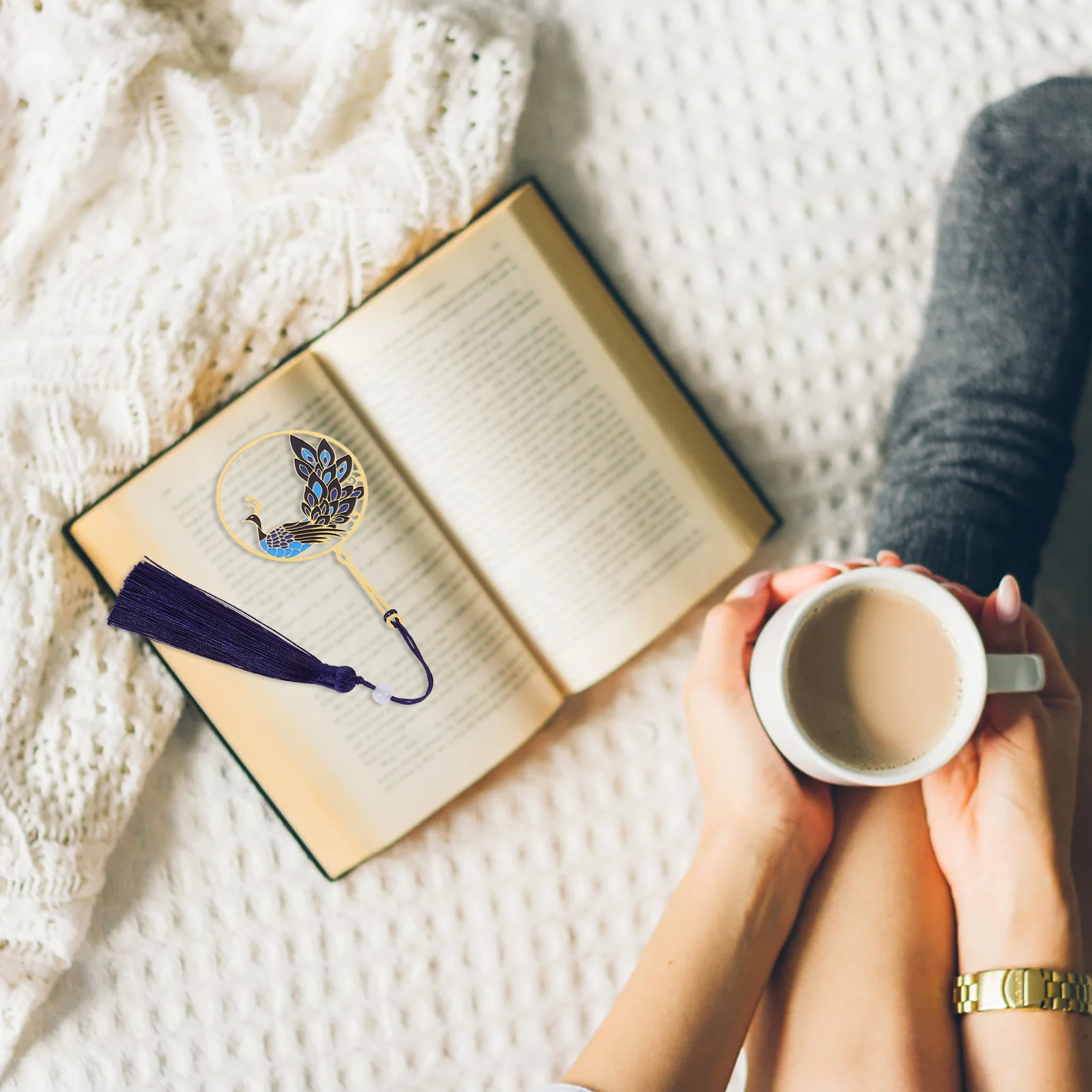 

2pcs Exquisite Metal Bookmark Pendant Tassel Creative Page Marker Decorative Chic Fashion Bookmark Library Office Home Reading