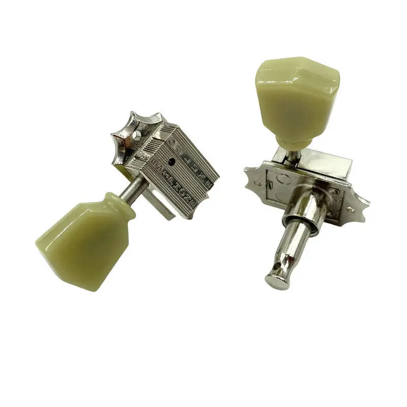 Electric Guitar Tuner Keys Vintage Jade Knobs, Machine Heads for 50s 60s Acoustic & Electric Guitars L3R3 One Set