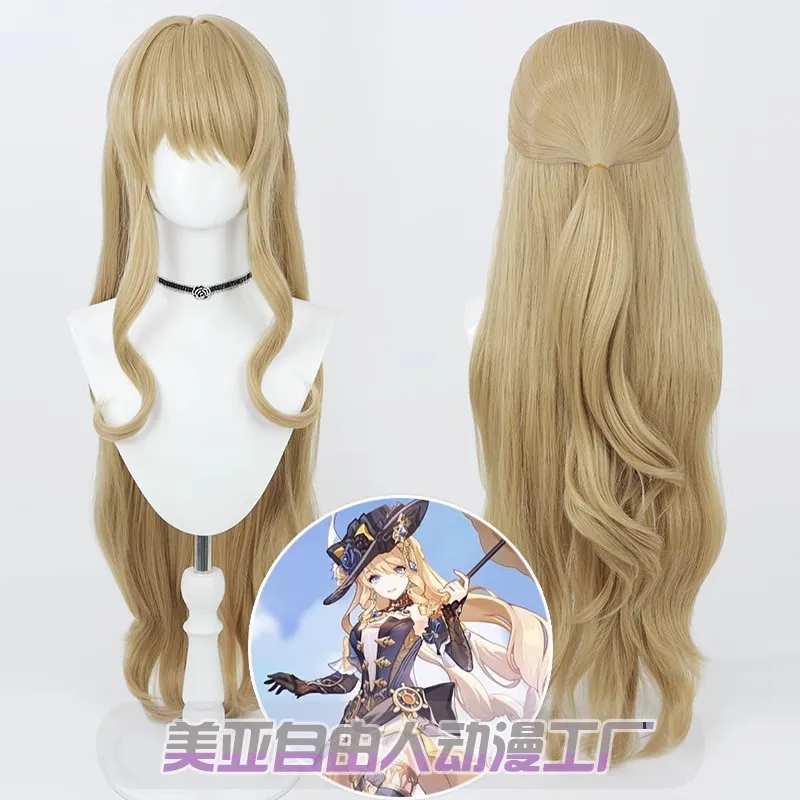 

Genshin Impact Navia Cosplay Wig, Fontaine, Corn Perm Long Curly Hair, Realistic Scalp, Heat Resistant