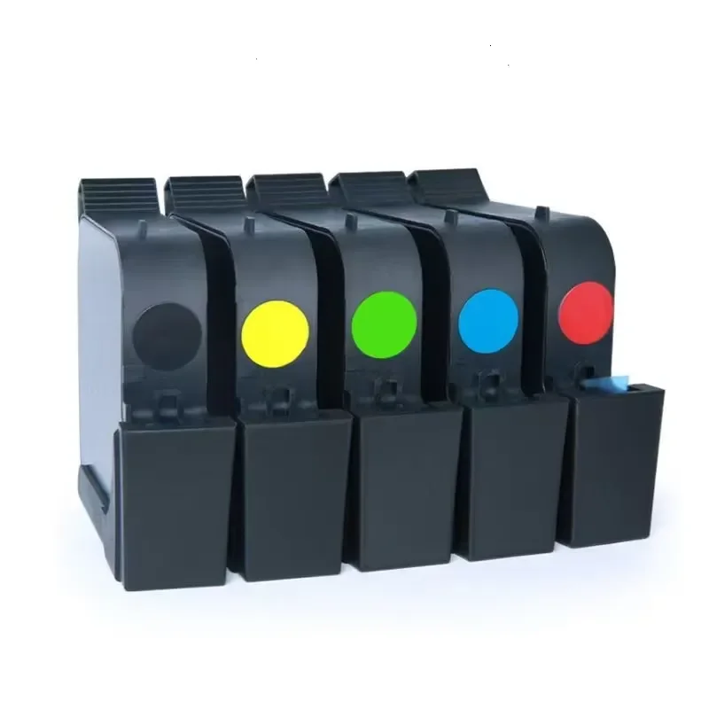 12.7mm TIJ Handheld Inkjet Printer Cartridge Fast Dry Eco Solvent Ink Waterproof for 2588+ 2580 JS10M JS12M Black Red Blue