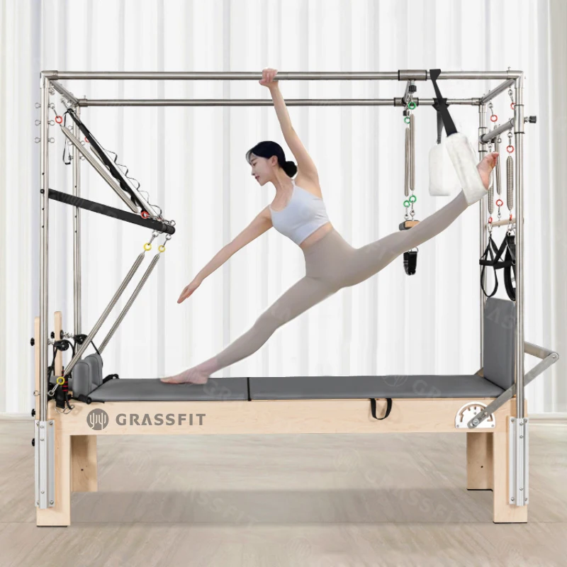 

3 in 1 Pilates Reformer Machine Full Trapeze Body Balance Wood Fitness Equipment Pilates Cadillac Reformer For Pilates Studio