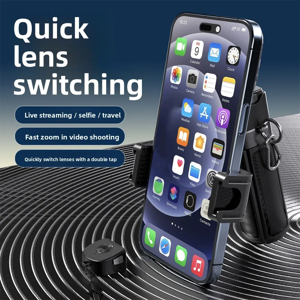 Zoom Bluetooth Statief Verstelbaar Telescopisch Lichtgewicht Uitschuifbare Selfie Stick Stand Vlog Fotografie_voghion.com