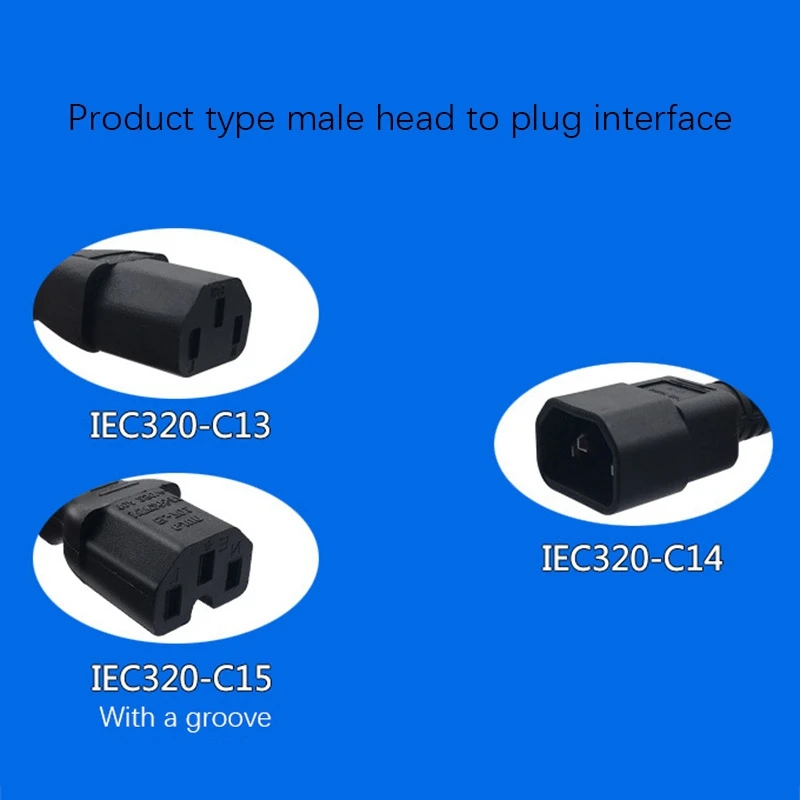 Power Extension Cord, C14 To 3XC13 One-Point Three-Fork Power Extension Cord For Rice Cookers, Electric Kettles