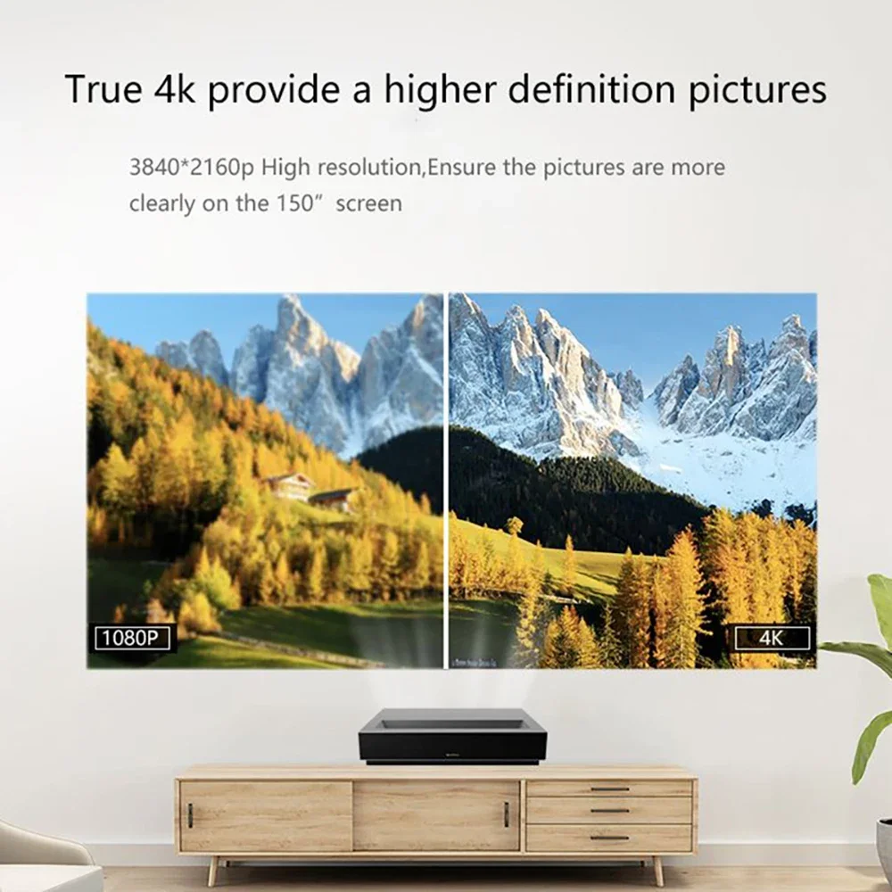 Fengmi 4K Dlp 2000 Ansi Lumens 4K Projector Ultra Short Throw 3D Projector Projector Laser 4K