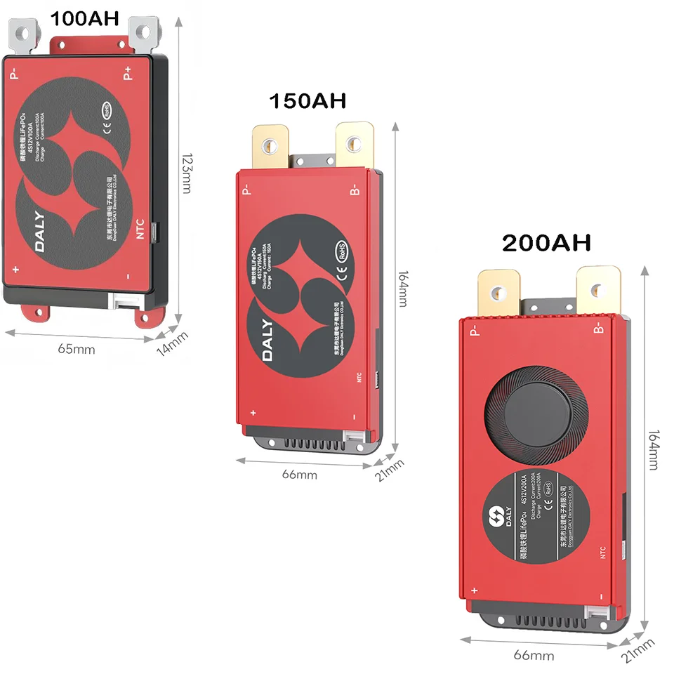 Smart BMS 4S Lifepo4 8S 100A 150A مع بلوتوث لـ Inverter Solar RV مع التوازن