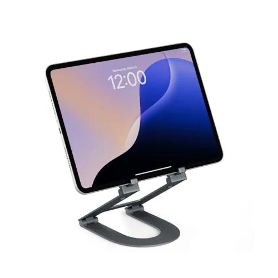 

Curve Mini - Foldable Adjustable Tablet Stand for Desk - Premium Aluminum iPad/Tablet Holder with Multi-Angle Hinge Anti-Slip P