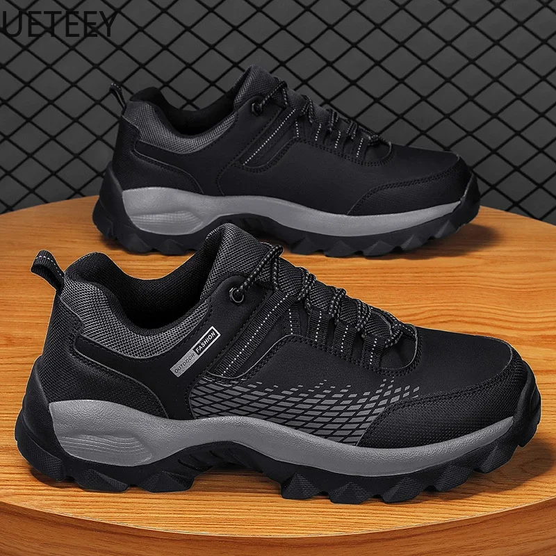 Zapatos de escalada al aire libre para hombre, zapatillas informales a la moda para hombre, parte inferior gruesa de lujo discreta, combina con todo, para las cuatro estaciones