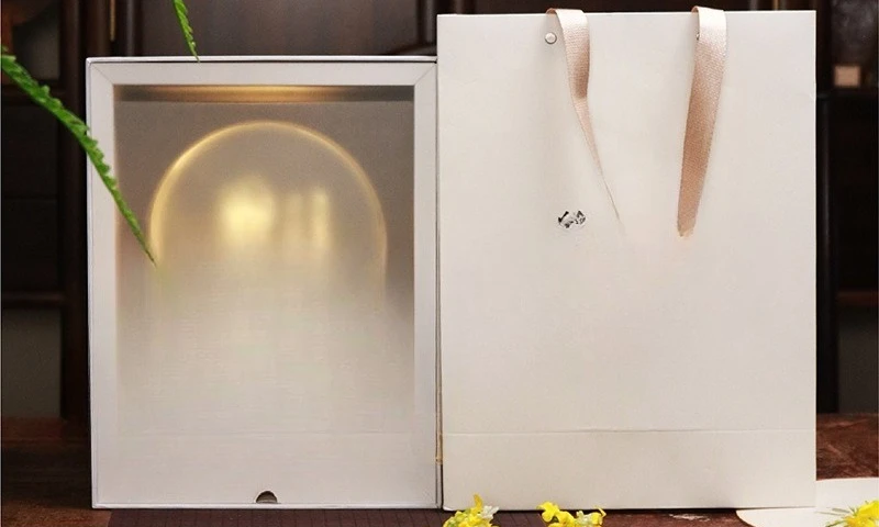 

Wooden base crystal desk lamp ornament classroom festival Mid-Autumn Festival gift box set