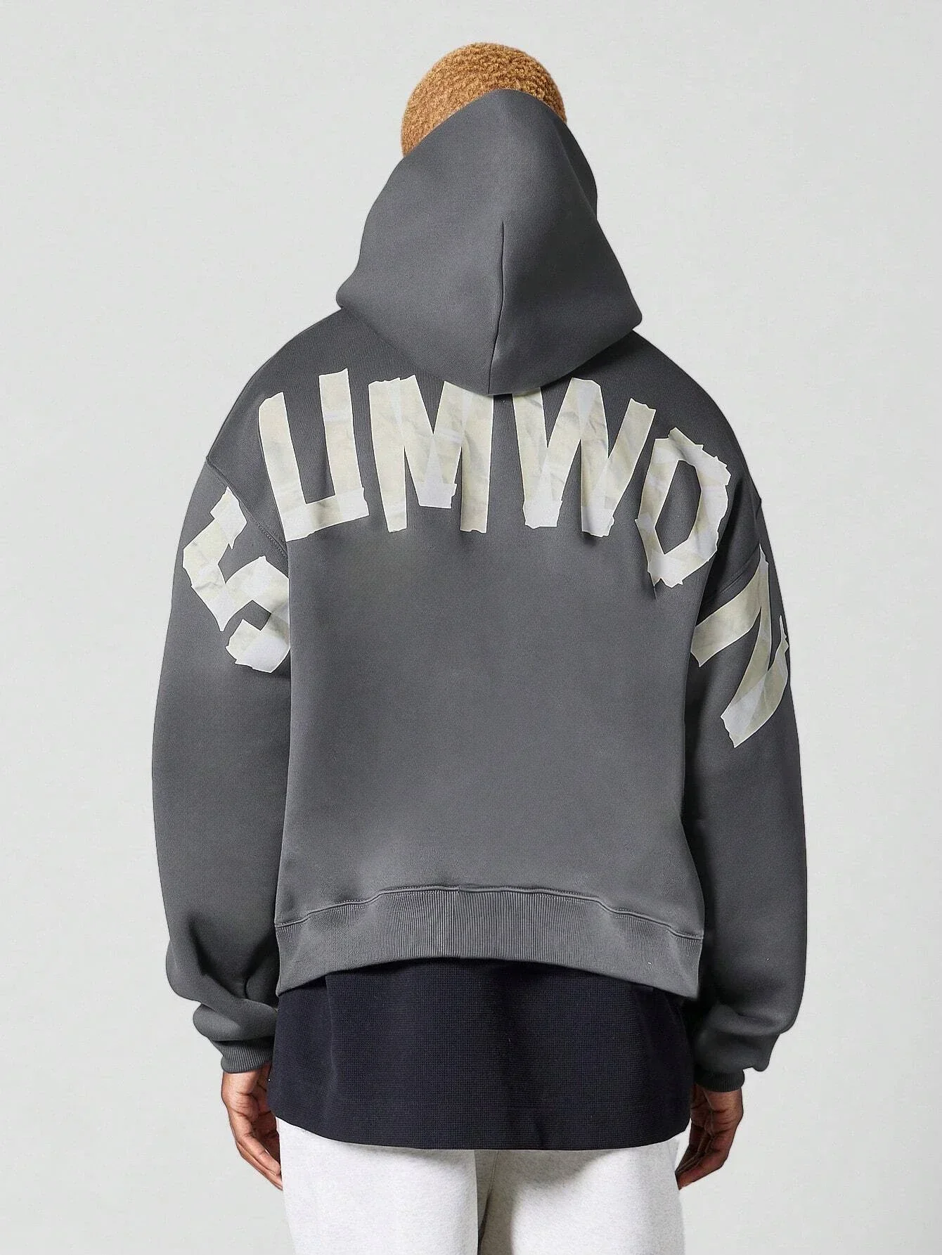 SUMWON Overhead Hoodie With Front And Back Prin sweatshirt tracksuit men hoodies for men streetwear men