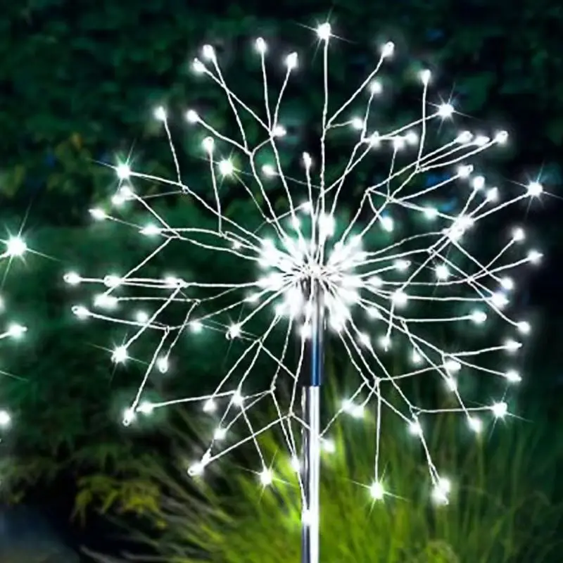 Solar Firework LED Stake Lights Outdoor Garden Decor Pathway Fairy Light Waterproof Yard Lawn Patio Landscape Decor Solar Lamp