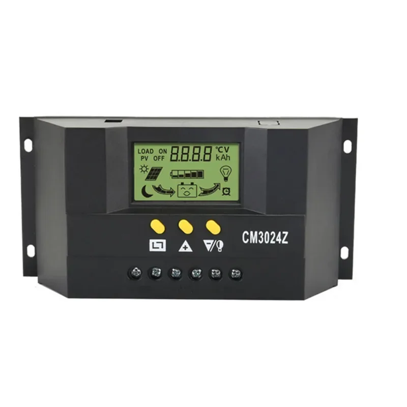 CM3024Z PWM Smart Solar Regulator Charge Controller Regulator LCD Display Solar Panel Generator Voltage Current 12V/24V Auto 30A