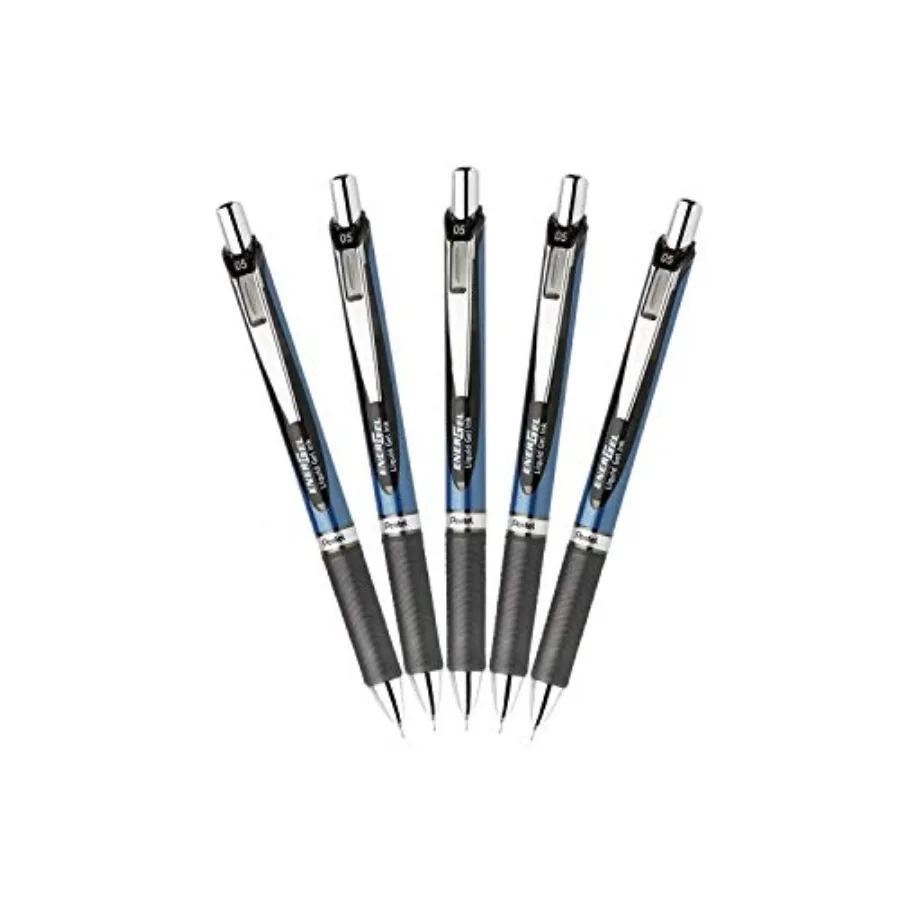 

EnerGel RTX Retractable Liquid Gel Pen 0.5mm Fine Line Needle Tip Black Ink Pack of 5