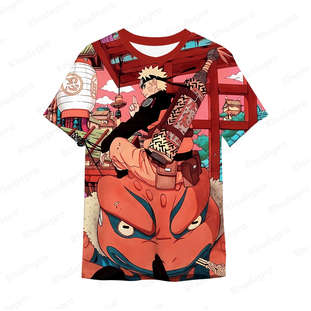 Y2k Naruto T-Shirts für Männer Herren T-Shirt Geschenk Kurzarm Streetwear Kinder übergroße Tops Harajuku Stil Kleidung 100-5xl