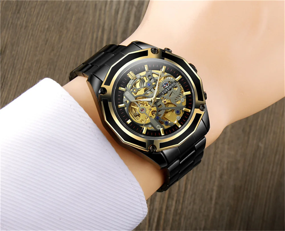 Forsining 1030G Skeleton Outdoor Automatic Watch For Men Wristwatches Montres De Luxe China Watches Manufacturer Sale Low Price