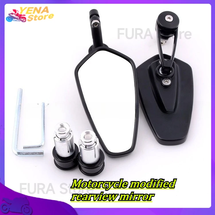 

Motorcycle modified rearview mirror - Rhombic modified anti-glare rearview mirror - 107 bent handlebar stop diameter accessory