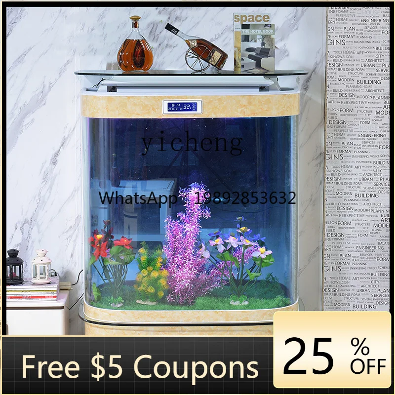 

XL fish tank aquarium European ecological glass large and medium-sized goldfish living room home