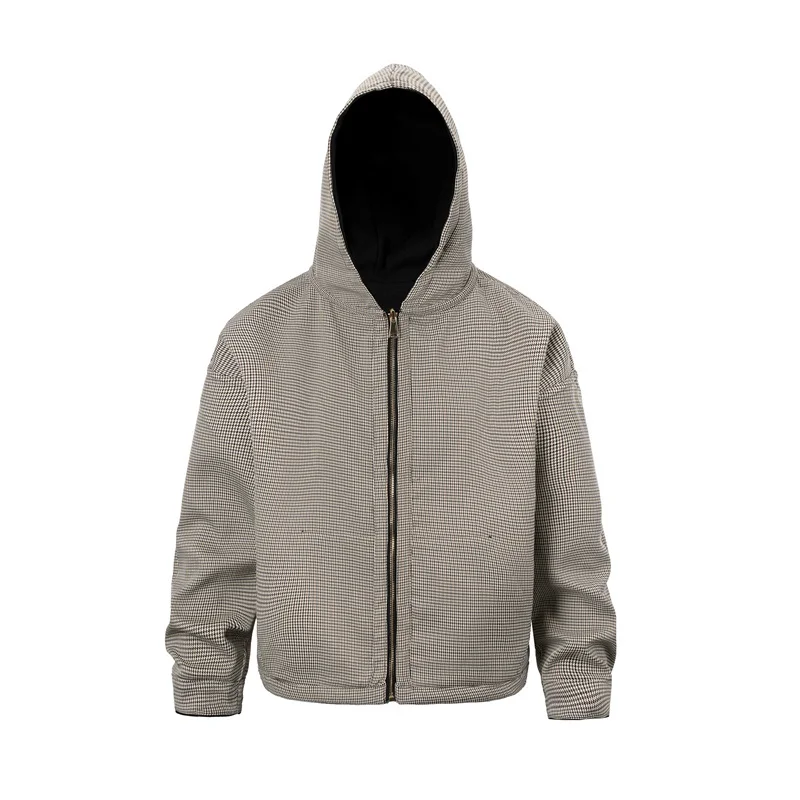 

Double Sided Air Layer Hoodie Jacket Men Women High Quality Zipper Hooded Sweatshirt Jacket