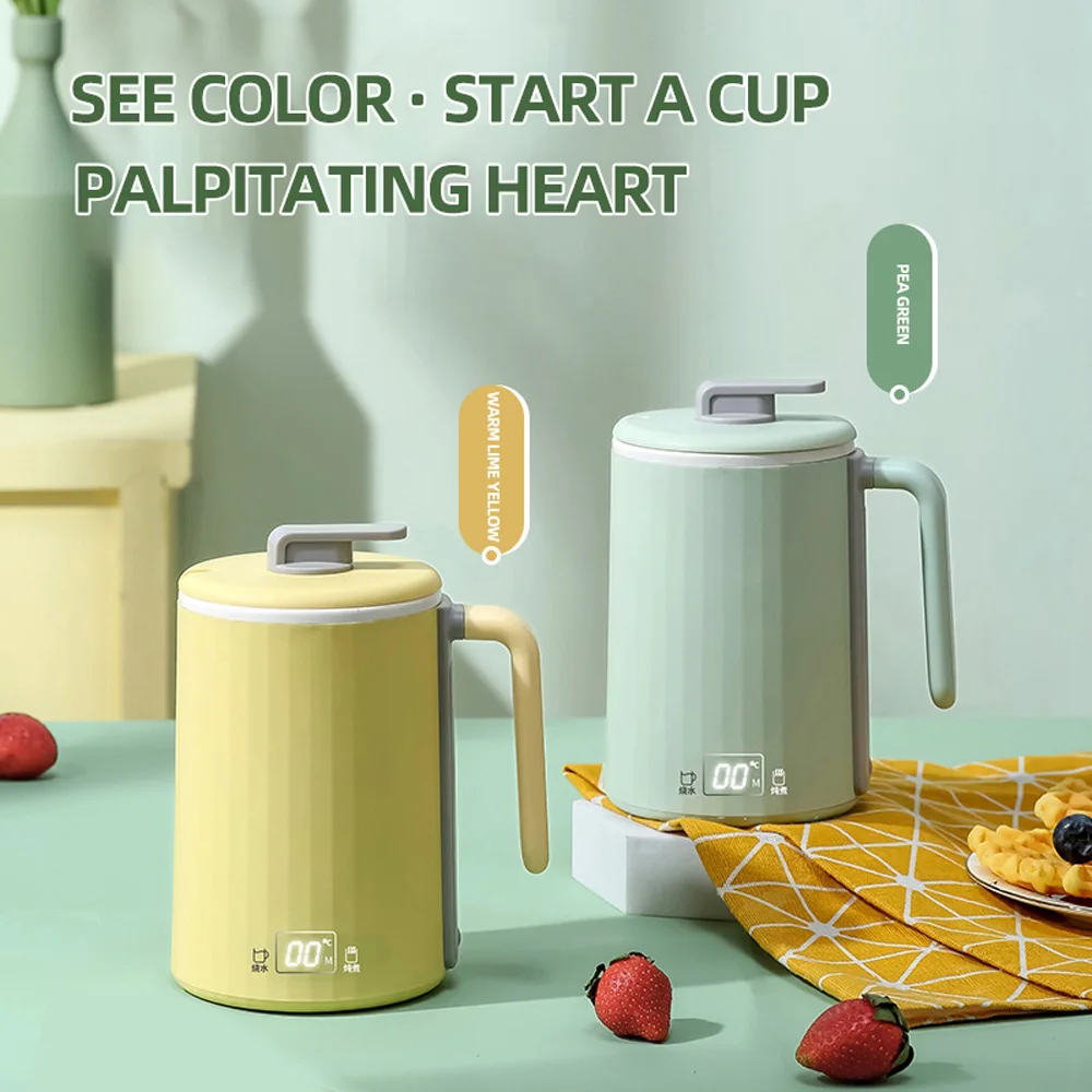 Copo elétrico portátil de água quente, Chaleira fervente, Copo Multifuncional, 450ml, 300W