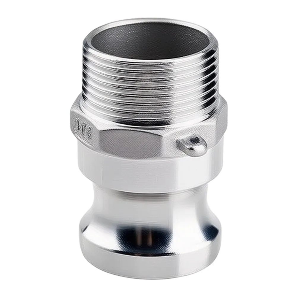 DN50 2 Inch Type F Male Cam Lock Adapter 304 Stainless Steel Polished Finish Quick Connect for Water Petroleum Lines