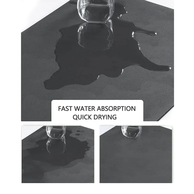 Absorbent PVC Leather Long Strip Carpet, Stair Step Floor Mat, Modern Home Decor, Kitchen, Laundry Room, Non-slip Area Rug