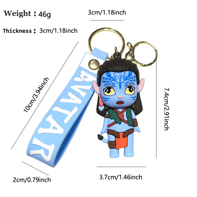 

Movies Avatar Fire and Ash Keychain Cartoon Keyring Car Key Backpack Pendent Pvc Doll Decoration Accessories Fans Charm Gifts