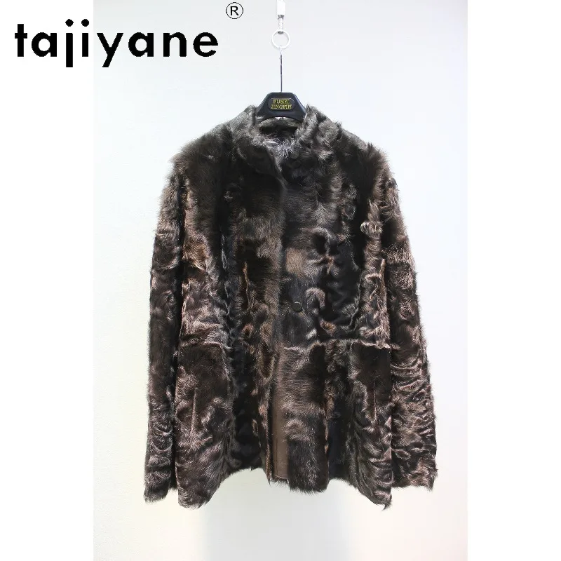 TAJIYAN Huyang Lamb Shearling Fur Coat Women Overcoat Stand Collar Tops Winter Coat Women Light & Warm Real Fur Jacket 2026 Шуба