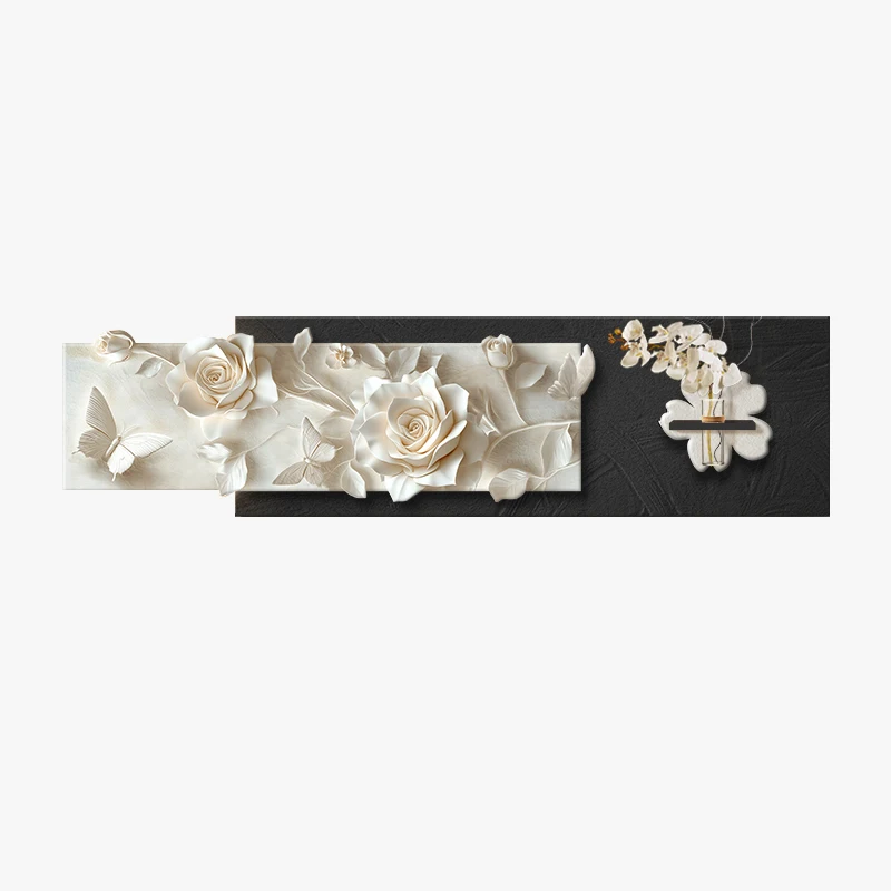 

Sandstone three-dimensional art decorative painting sofa background wall flower mural modern painting hydroponic plants