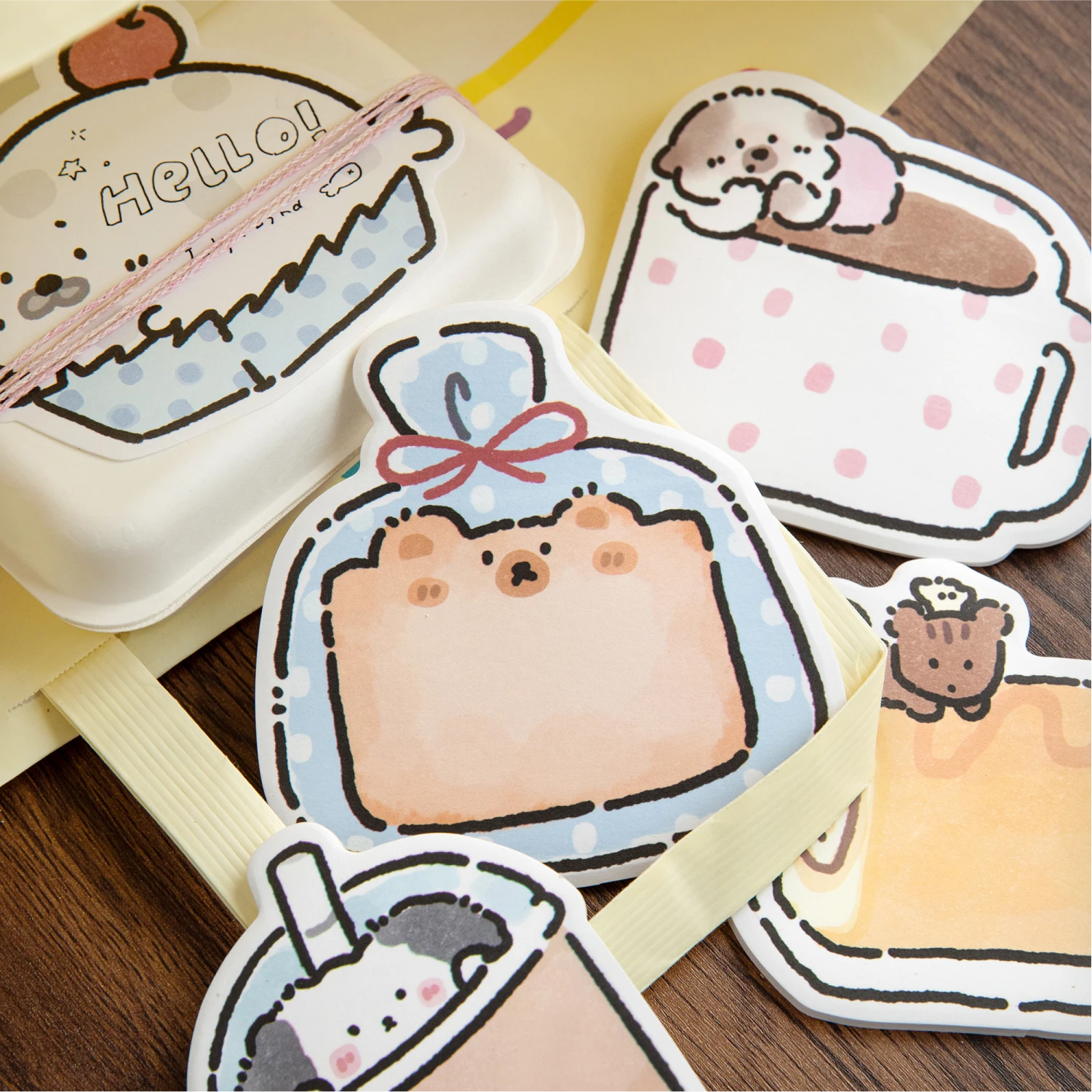 12packs/LOT Animal Restaurant Series decorative fresh paper memo pad