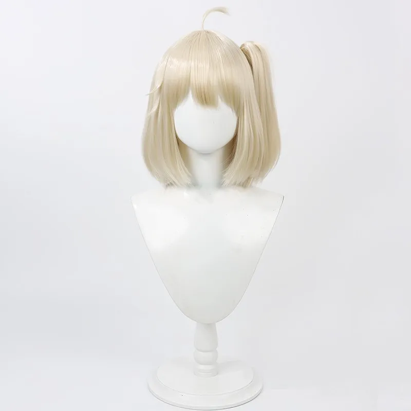 อาร์คไนท์ส ซีน คอสเพลย์ วิกผมถักเปียเล็กๆ แบบถอดได้ สีครีมเหลือง ของขวัญวันฮาโลวีน