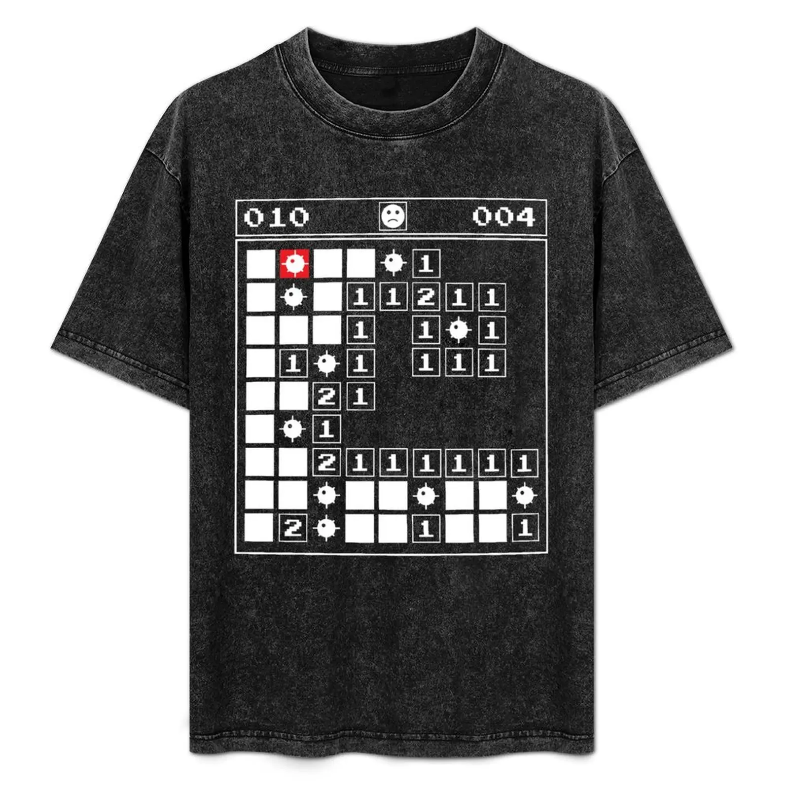 

Винтажная игровая футболка Minesweeper в стиле 90-х, водостойкая повседневная футболка