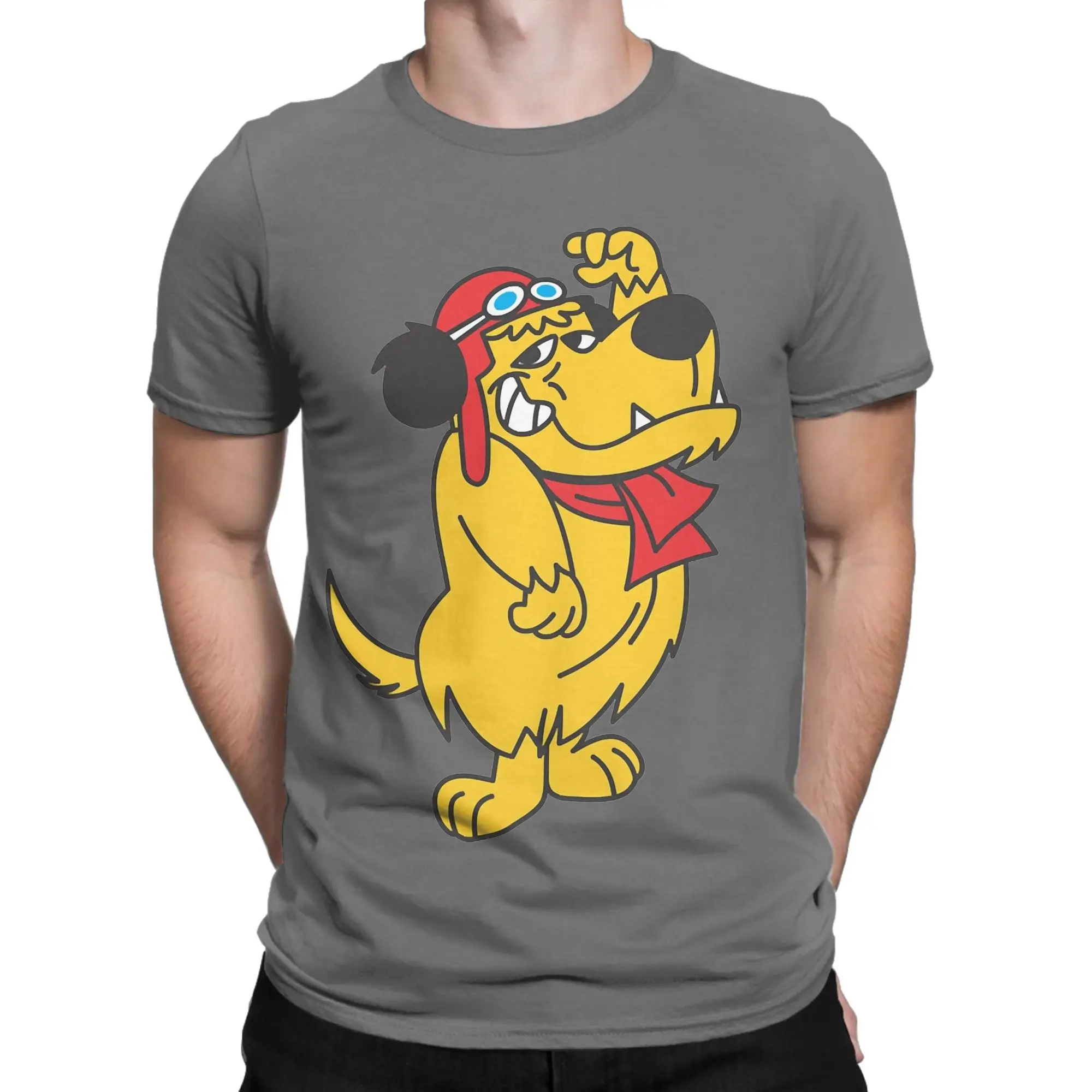 Creative Wacky Races Muttley Cartoon T-Shirt Men O Neck Cotton T Shirts  Short Sleeve Tees 4XL 5XL Clothing