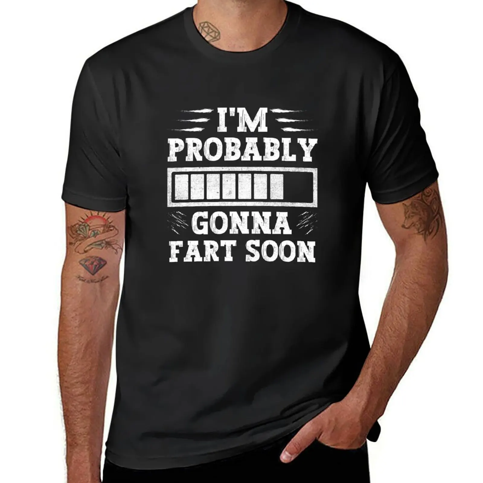 I'm probably gonna fart soon T-Shirt anime clothes Blouse animal prinfor boys mens white t shirts