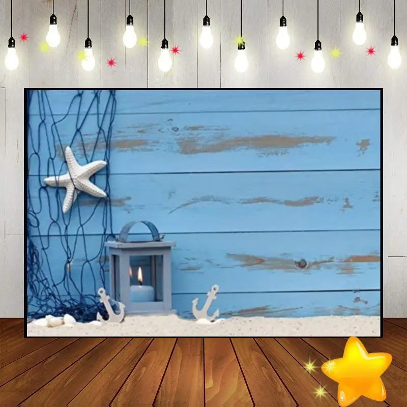 

Nautical Rudder Sailing Background Photo Banner Photography Backdrops Newborn Sailor Custom Birthday Backdrop Decoration Beach