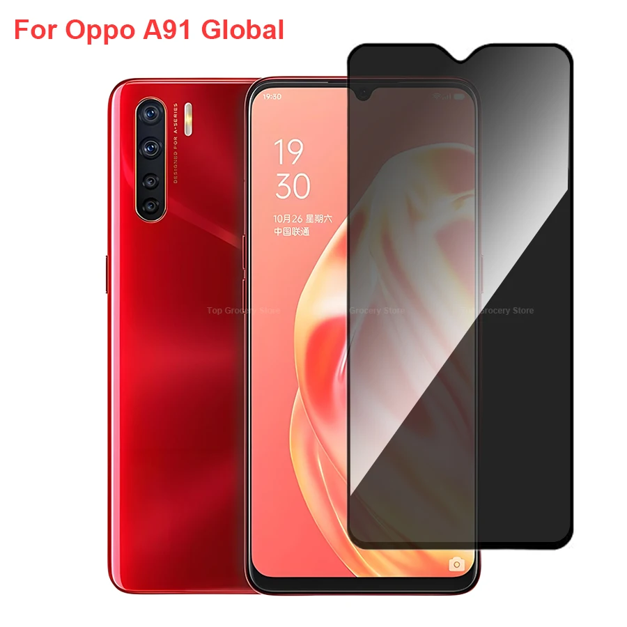 

For Oppo A91 Global Anti Spy Privacy Tempered Glass Screen Protector Compatible For OppoA91 Global Full Cover Screen Phone Film