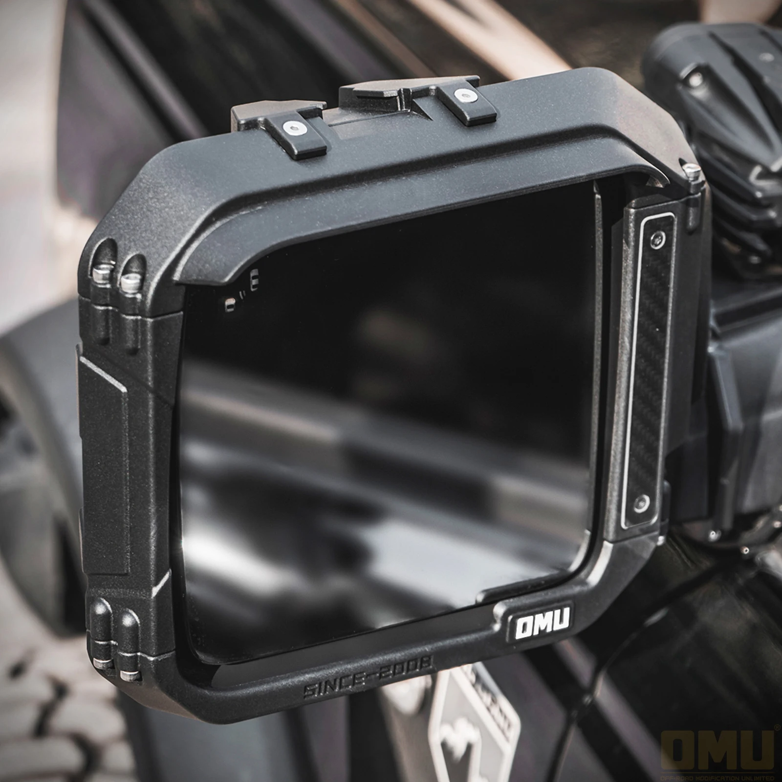 OMU Genesis Series Aluminum Rearview Mirror Rain Shield Frame Rain Eyebrow For Ford Bronco / Bronco Raptor 2021-2026