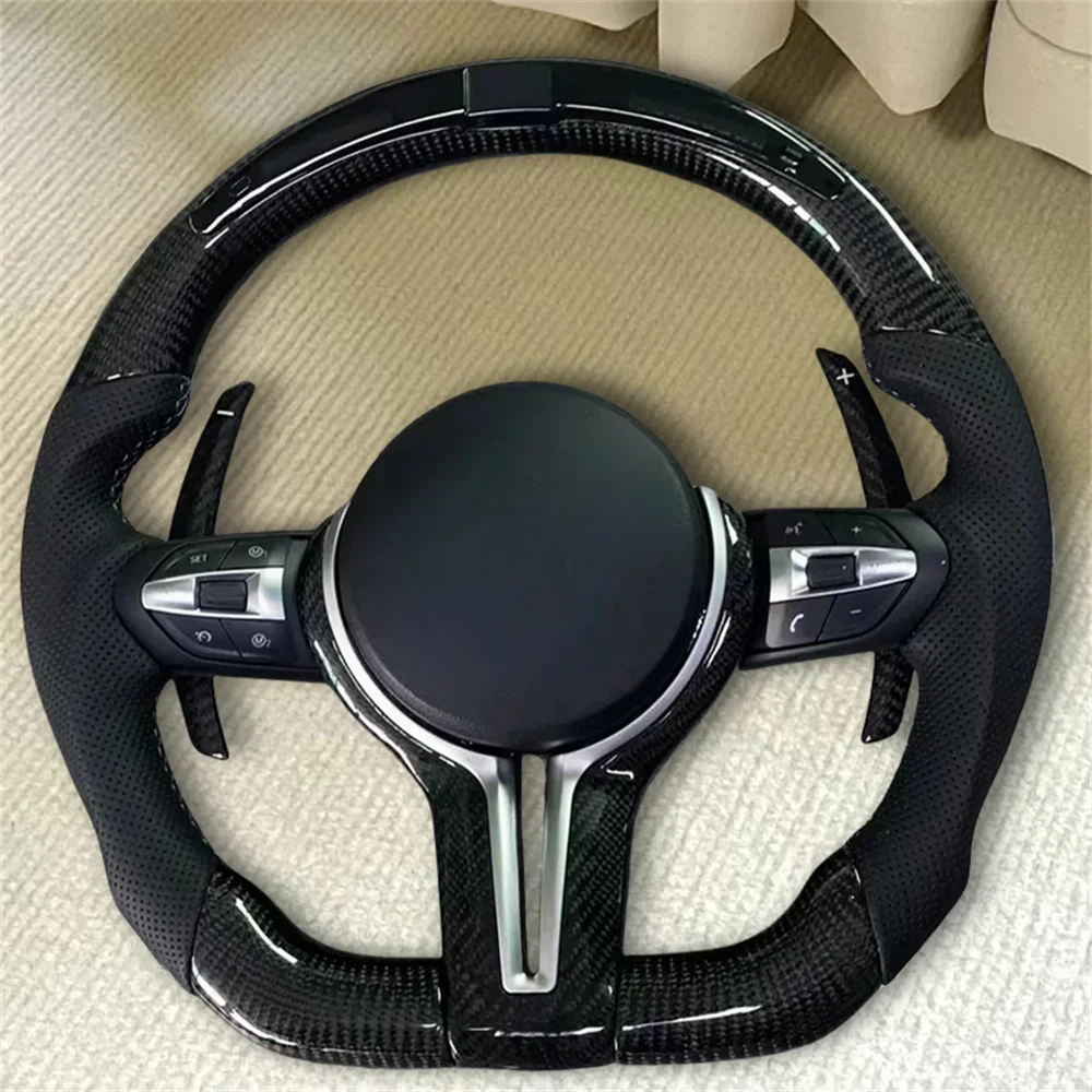 

Customize Carbon Fiber LED Steering Wheel For BMW F-chassis M3 M6 F10 F30 F31 F12 F13 F20 F06 F07 F80 F82 F83 F31 Steering Wheel