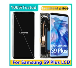 Screen Replacement for Samsung Galaxy S9+ LCD Display for  Screen  G965 G965A G965F G965P G965R4 Assembly(Black with Frame)