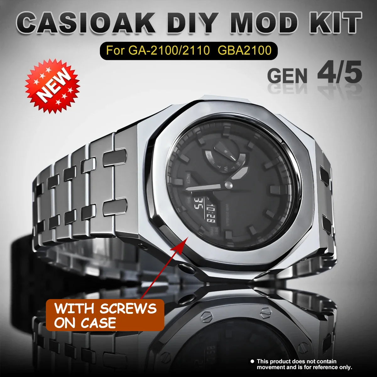 

Gen4 Gen5 GA2100 Casioak Mod kit 316lнержавеющая сталь Модифицированная Рамка Металлическая Фотогалерея для ga2110 металлический аксессуар оптовая продажа