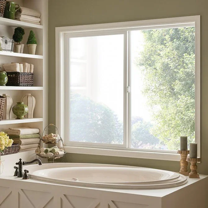 

Bedroom and Bathroom Large Size Soundproof Glass Window Energy Saving Manual Sliding Window All Weather Save Space Awning Window