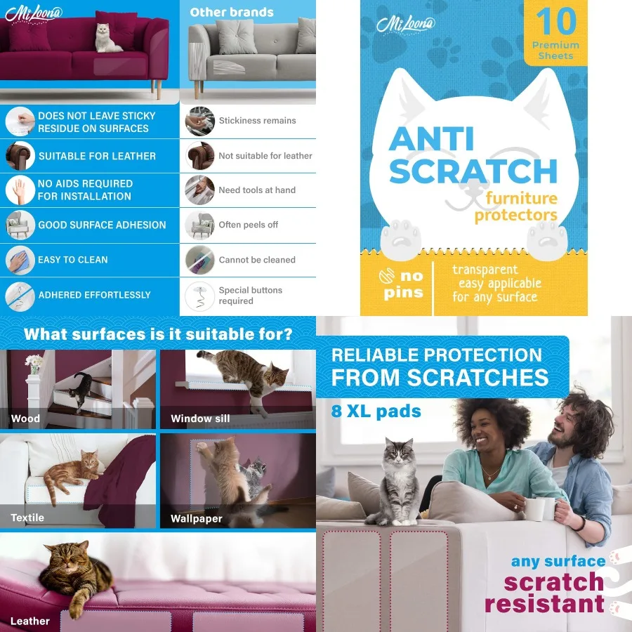 

Защита от царапин для мебели Cat для дивана и других мягких мебели — прочная и невидимая защита от Cat S