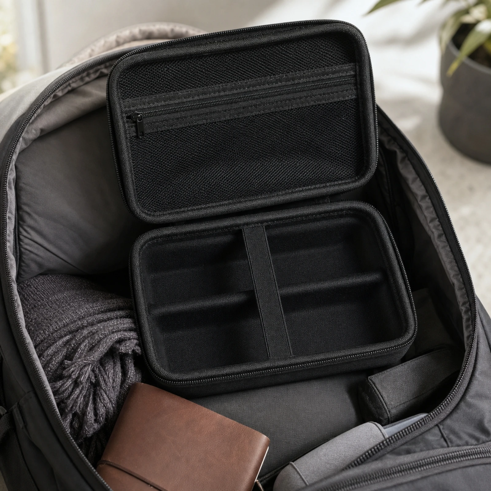 Manual Coffee Grinder Case Hard Shell Coffee Grinder Case with Zipper Safeguarding Portable for Travelers, Camping